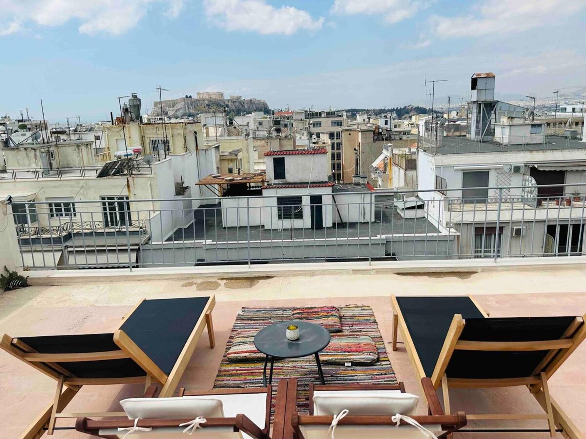 200Mbps Wifi - Penthouse With Acropolis View Atenas Exterior foto